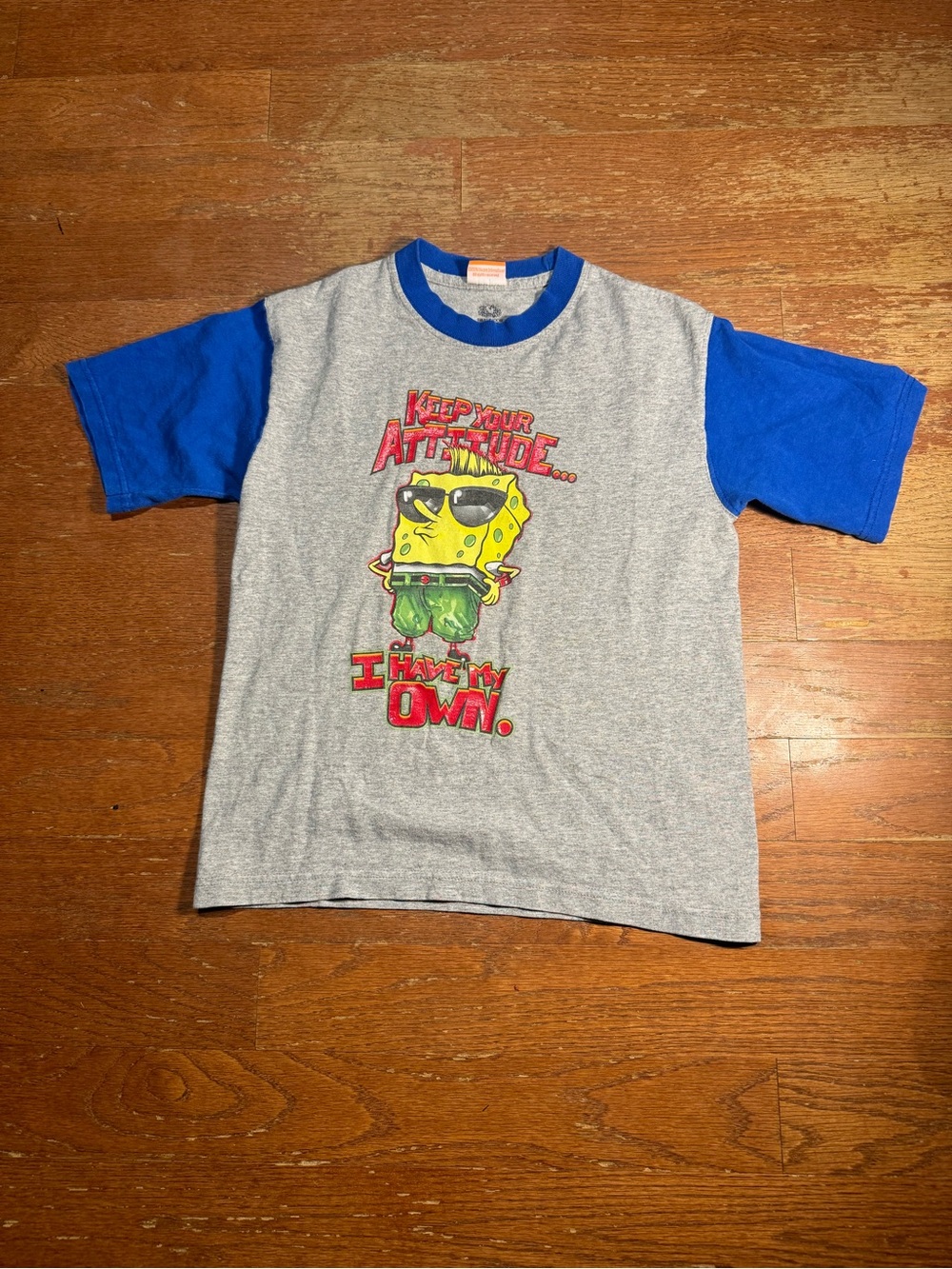 2006 Youth SpongeBob SquarePants Keep Your Attitude Graphic Tee